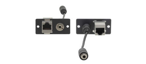Kramer Wandplatten-Einsatz RJ-45,35mm,sw WA-45(B)