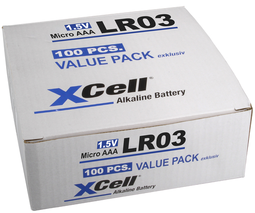 Hückmann Batterie 1,5V Micro AAA 100er Kart Xcell LR03 AAA(VE 100)