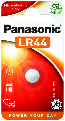 Hückmann Knopfzelle 1,5V LR44 Bli1 Panasonic LR-44EL/1B