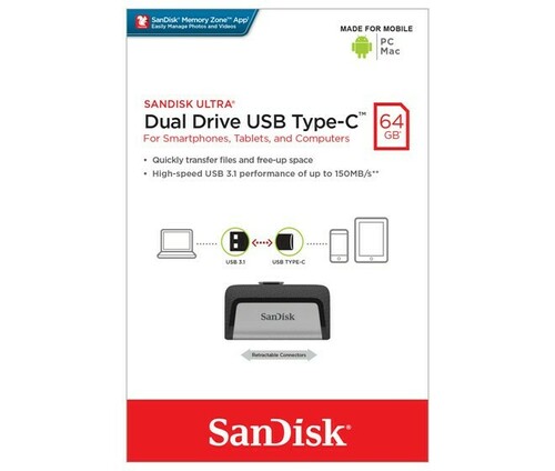 Sandisk USB 3.1 OTG Stick 64GB Sandisk,TypA-C SDDDC2-064G-G46