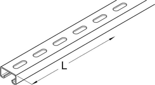 PohlCon (Puk) Profilschiene gelocht 40/22X1,5 KHA 7-02S