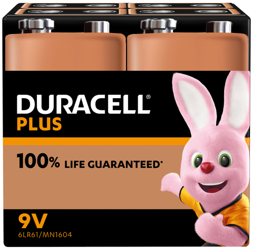 Hückmann Batterie 9V Block Bli4 Duracell Plus-9V BP4(VE 4)