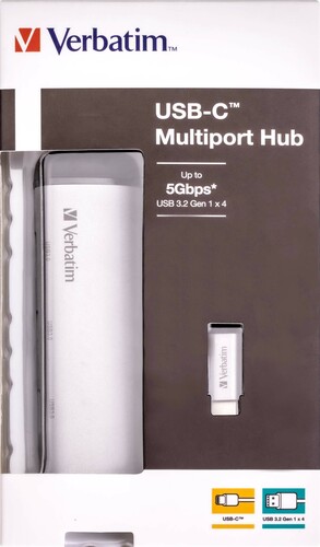 Verbatim USB 3.1-C Hub 4xUSB3.2,Gen1,si VERBATIM 49147