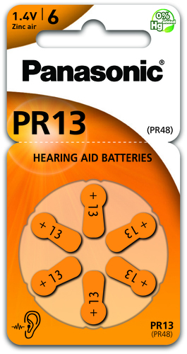Hückmann Hörgerätebatterie 1,4V 13 Bli6 Panasonic PR13(VE 6)