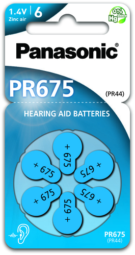 Hückmann Hörgerätebatterie 1,4V 675 Bli6 Panasonic PR675(VE 6)