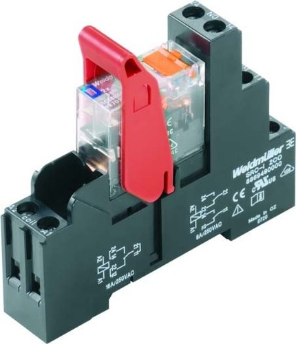 Weidmüller Relaiskoppler m.Prüftaste 24V/16,7mA DC RCIKIT24VDC2CO LD/PB
