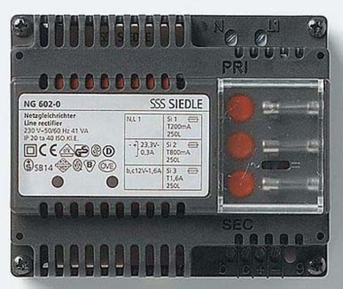 Siedle&Söhne Gleichrichter 230V/12VAC - 23,3VDC NG 602-01 DE