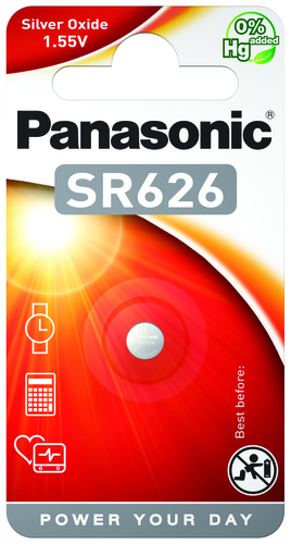 Hückmann Uhrenbatterie 1,55V SR626 Bli1 Panasonic SR-626EL/1B