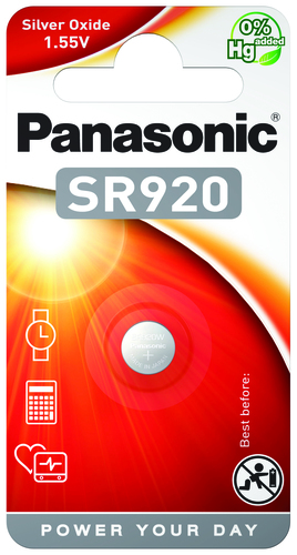 Hückmann Uhrenbatterie 1,55V SR920 Bli1 Panasonic SR-920EL/1B