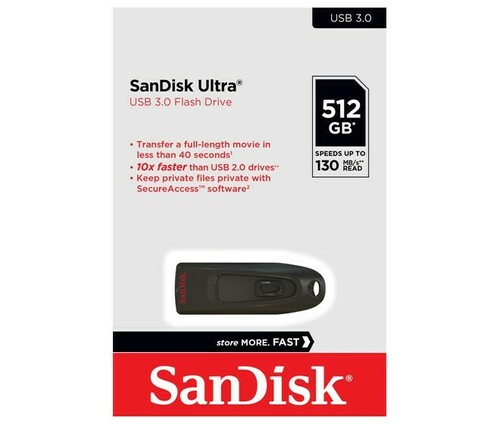 Sandisk USB 3.0 Stick 512GB Ultra Sandisk,(R)130MB/s SDCZ48-512G-G46