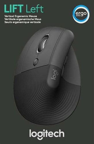 Logitech Maus für Linkshänder BT,wireless,ergonom LOGITECH Lift Left
