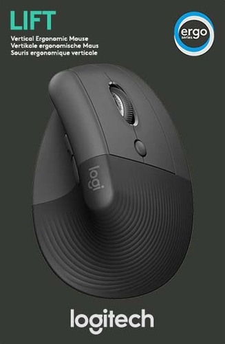 Logitech Maus für Rechtshänder BT,wireless,ergonom Lift Right