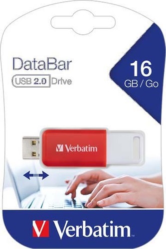 Verbatim USB 2.0 Stick 16GB DataBar (R)8MB/s,(W)2.5MB/s 49453 rt
