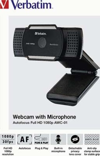 Verbatim Webcam FPS USB FullHD1080p,schwarz AWC-01