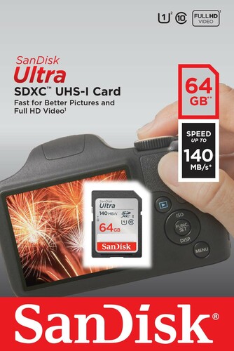 Sandisk SDXC-Card 64GB Ultra,Class10,UHS-I SANDISK SDSDUNB-064G
