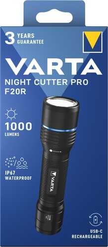 Varta Cons.Varta LED-Taschenlampe Night Cutter Pro F20R mit Akku Varta Cons.Varta LED-Taschenlampe Night Cutter Pro F20R mit Akku