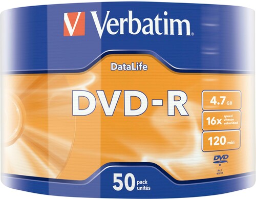 Verbatim DVD-R 4.7GB/120Min 16xEco-Pack(50Disc) VERBATIM 43791(VE50)