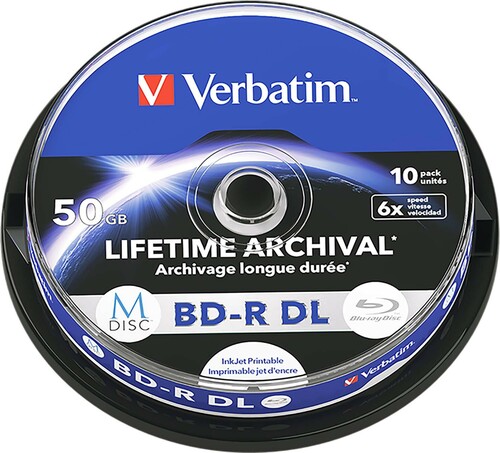 Verbatim M-DISC BD-R DL 50GB 1-6xJewelcase(5Disc) VERBATIM 43847 (VE5)