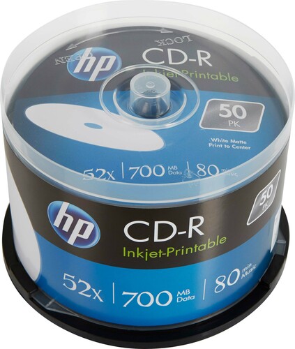 HP CD-R 80Min/700MB Cakebox (50 Disc) HP CRE00017WIP(VE50)