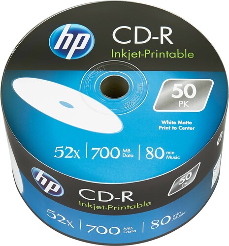 HP CD-R 80Min/700MB Bulk Pack (50 Disc) HP CRE00070WIP(VE50)