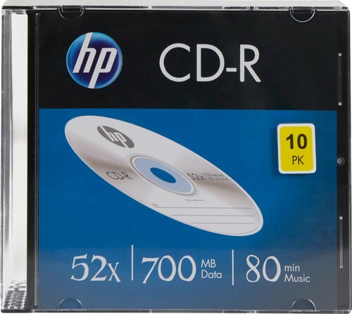 HP CD-R 80Min/700MB Slimcase (10 Disc) HP CRE00085 (VE10)
