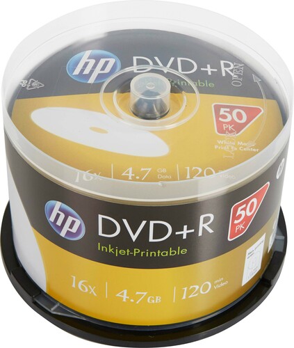 HP DVD+R 4.7GB/120Min Cakebox (50 Disc) HP DRE00026WIP(VE50)