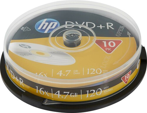 HP DVD+R 4.7GB/120Min Cakebox (10 Disc) HP DRE00027 (VE10)