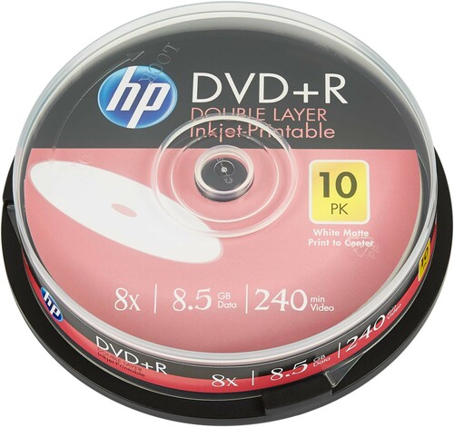 HP DVD+R DL 8.5GB/240Min Cakebox (10 Disc) HP DRE00060WIP(VE10)
