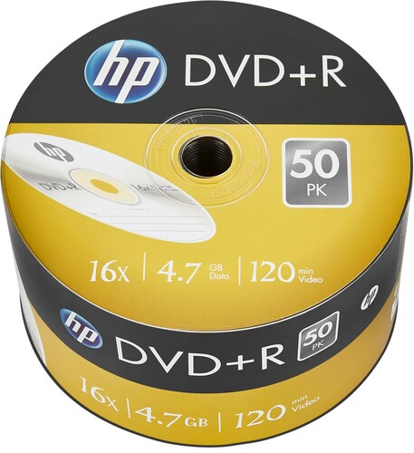 HP DVD+R 4.7GB/120Min Bulk Pack (50 Disc) HP DRE00070 (VE50)