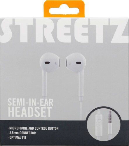 Streetz In-Ear Kopfhörer/Headset 3,5 mm Klinke, weiß HL-W107