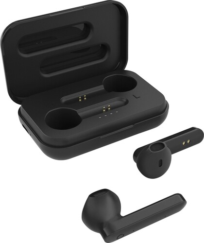Streetz In-Ear Kopfhörer/Headset BT 5.0 Ladecase, schwarz TWS-104