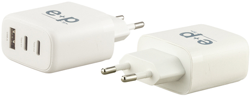 E+P Elektrik USB-Schnell-Ladegerät 3 Ports,GaN AC213 weiß