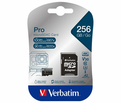 Verbatim microSDXC-Card 256GB (R)100MB/s,(W)90MB/s 47045 Verbatim microSDXC-Card 256GB (R)100MB/s,(W)90MB/s 47045