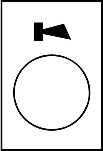 Schneider Electric Symbolschild schwarz (Hupe) ZB2BY4982