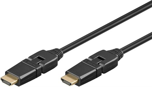 Goobay HDMI Kabel HighSpeed 5m,St./St.,drehbar 61292