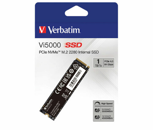 Verbatim SSD 1TB, PCIe 4.0 M.22280,NVMe,Vi5000 31826 Verbatim SSD 1TB, PCIe 4.0 M.22280,NVMe,Vi5000 31826
