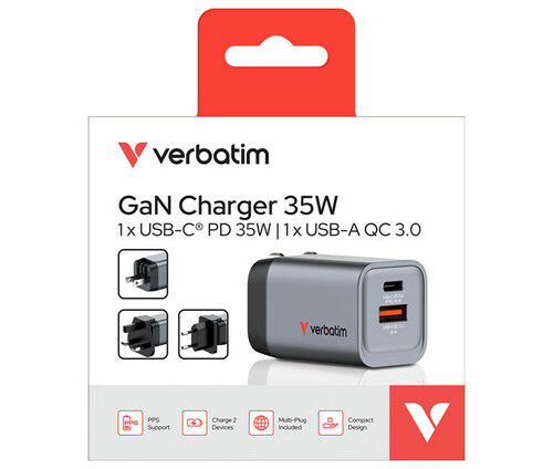 Verbatim Ladeadapter Universal GNC-35,GaN,35W,gr 32200