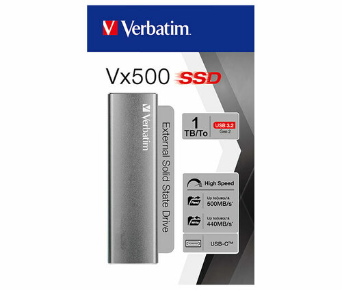 Verbatim SSD 1TB USB 3.2 TypA-C,Mini,Vx500 47444 Verbatim SSD 1TB USB 3.2 TypA-C,Mini,Vx500 47444