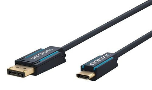Clicktronic USB-C/DisplayPort-Adapterk Premium,1,0m,4K,60Hz 44931