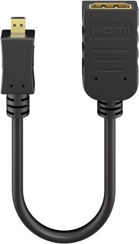 Goobay Micro HDMI/HDMI-Adapter StTypD)/Bu(TypA) 58683