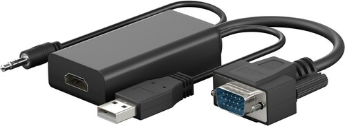 Goobay VGA-auf-HDMI-Konverter 3,5-mm-Klinke 61259