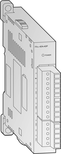 Mitsubishi Electric Analogausgangsmodul 12Bit,4 Ausgänge FX3U-4DA-ADP