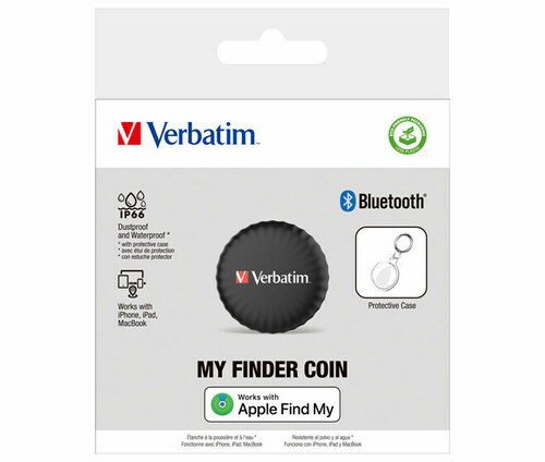 Verbatim Tracker My Finder Coin Apple Find My MYFC-01B Verbatim Tracker My Finder Coin Apple Find My MYFC-01B