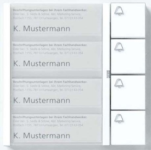 Siedle&Söhne Bus-Tasten-Modul graph/met BTM 650-04 GM Siedle&Söhne Bus-Tasten-Modul graph/met BTM 650-04 GM
