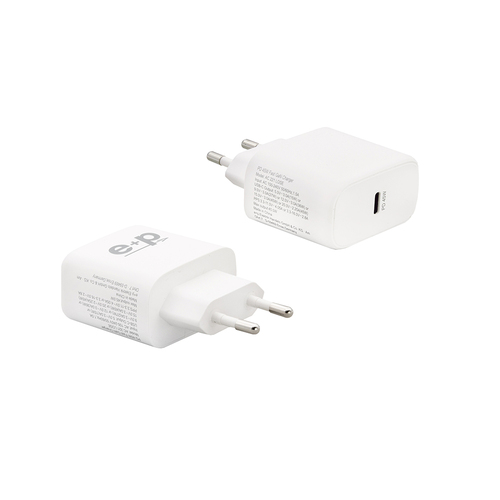 E+P Elektrik USB-C Ladegerät Smart IC-/GaN-Techn. AC221 weiß