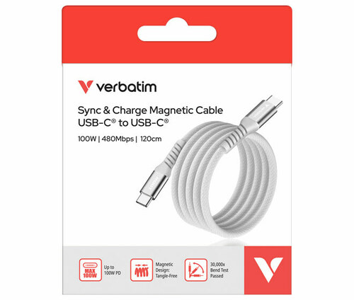 Verbatim Ladekabel USB-C/USB-C 1.2m, grau 31854