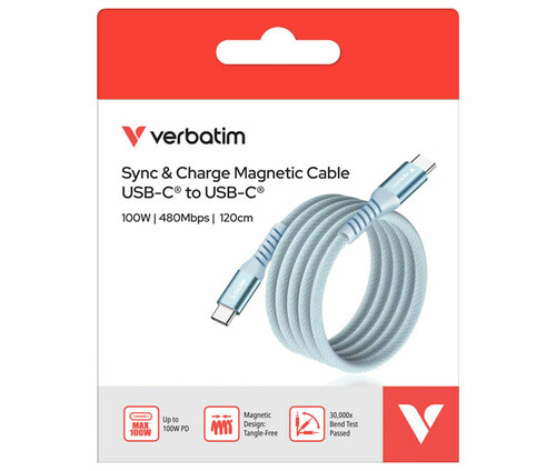Verbatim Ladekabel USB-C/USB-C 1.2m, blau 31856