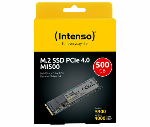 Intenso SSD 500GB PCIe 4.0 M.2, NVMe, MI500 3836450 Intenso SSD 500GB PCIe 4.0 M.2, NVMe, MI500 3836450