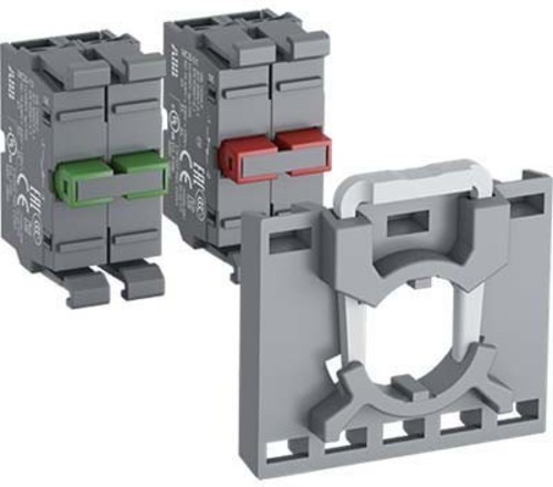 ABB Stotz S&J Kontaktblock 2Ö mit Halter MCBH-02