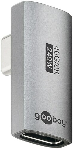 Goobay USB-C-Adapter vertikal 90Grad rotiert,USB4 74443 Goobay USB-C-Adapter vertikal 90Grad rotiert,USB4 74443